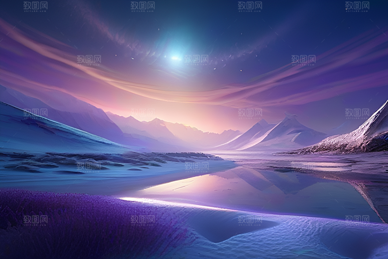 幻想的高细节星空下的CG艺术作品