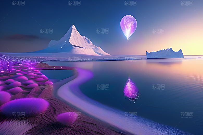幻想的高细节星空下的CG艺术作品