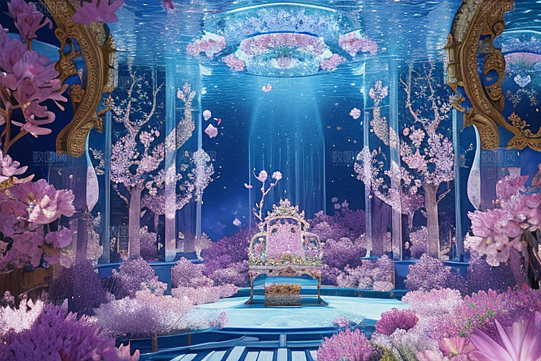梦幻花海花朵绽放的奇幻世界