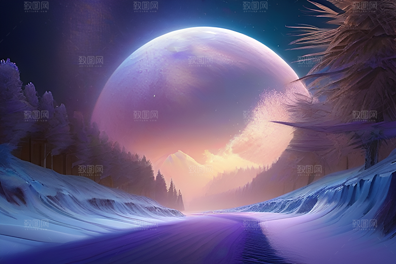幻想的高细节星空下的CG艺术作品