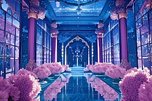 梦幻花海花朵绽放的奇幻世界