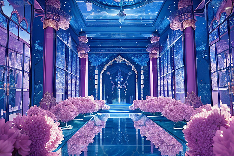 梦幻花海花朵绽放的奇幻世界