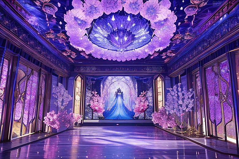 梦幻花海花朵绽放的奇幻世界