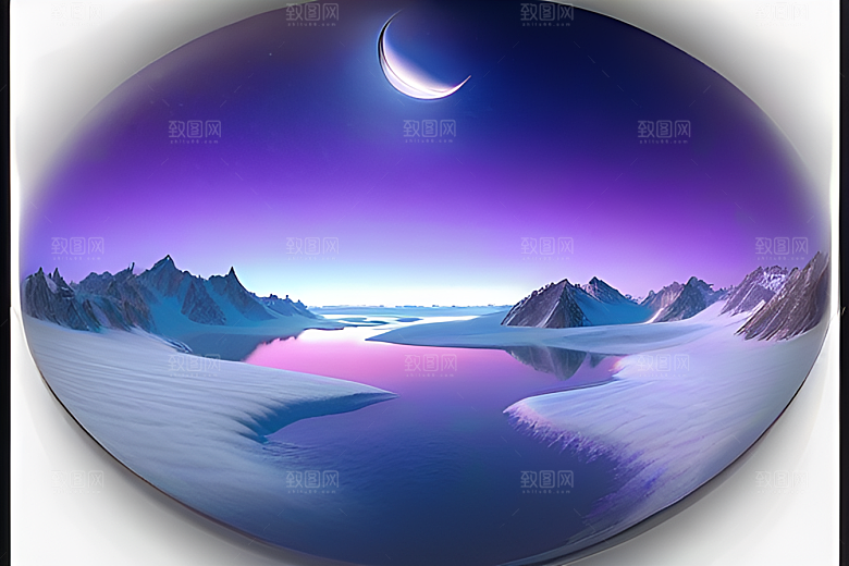 银河照亮北极梦幻般的CG创作