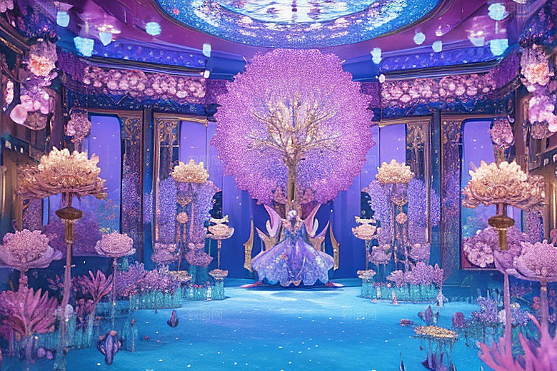 梦幻花海花朵绽放的奇幻世界