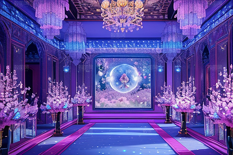 梦幻花海花朵绽放的奇幻世界