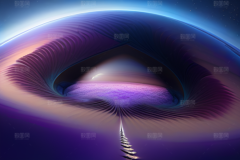 银河照亮北极梦幻般的CG创作