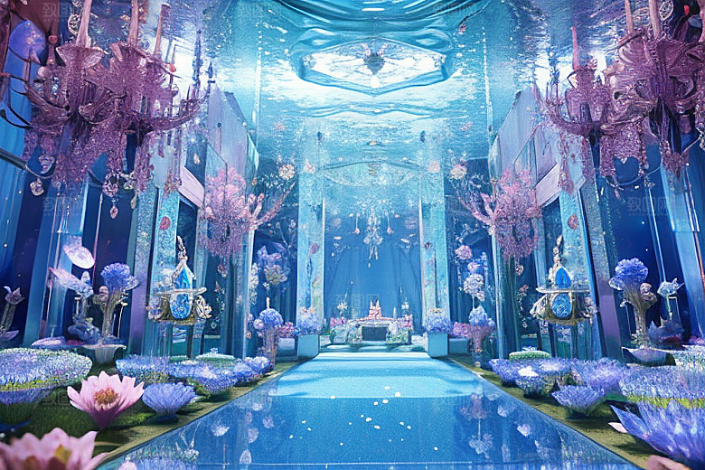 梦幻花海花朵绽放的奇幻世界
