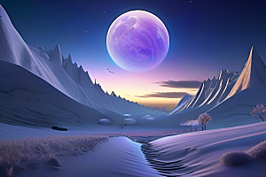 月亮与星星的魅力高清CG艺术作品