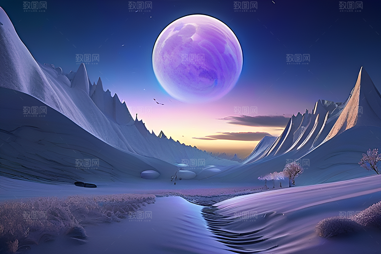 月亮与星星的魅力高清CG艺术作品