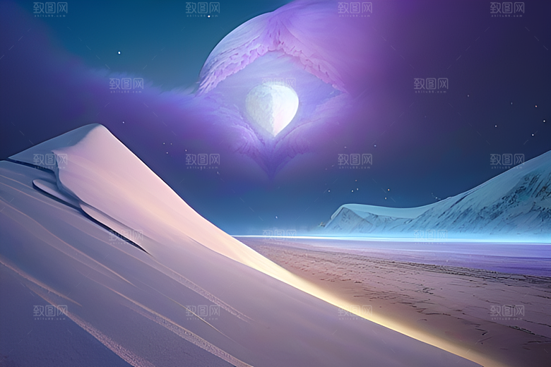 月亮与星星的魅力高清CG艺术作品