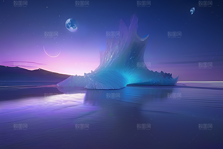 月亮与星星的魅力高清CG艺术作品
