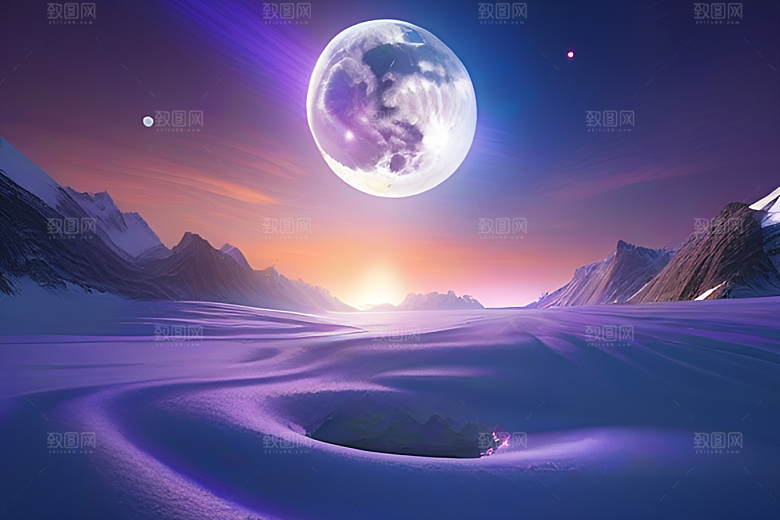 月亮与星星的魅力高清CG艺术作品