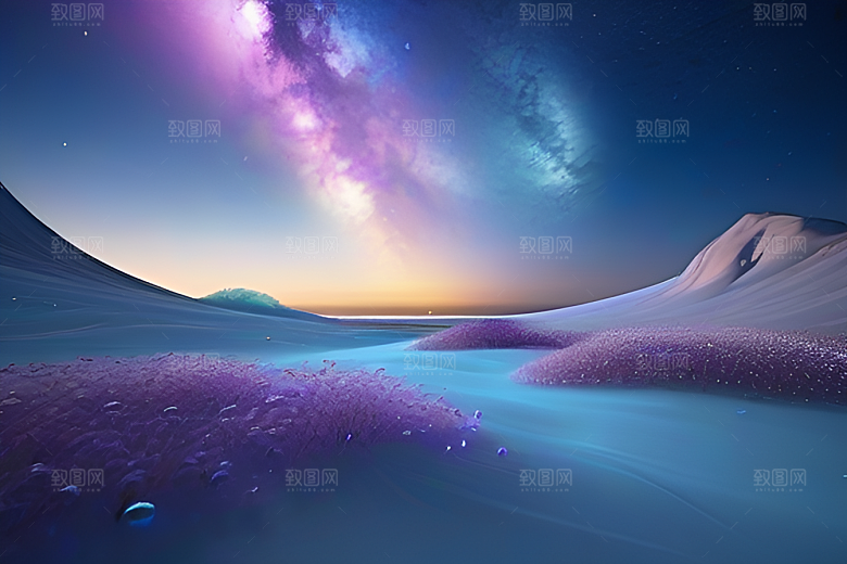月亮与星星的魅力高清CG艺术作品