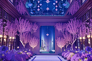 花开如海绽放的花朵在深海中