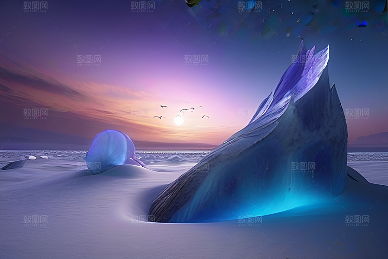 光之路径与羽毛超细节的CG艺术杰作