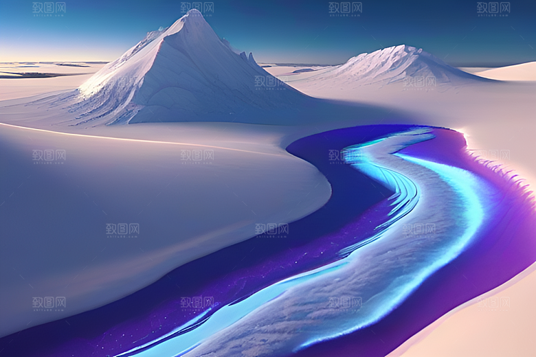 紫色晶心石的梦幻之美高分辨率CG渲染作品