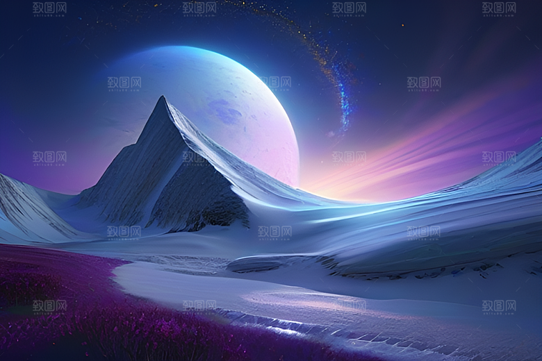 深夜的浪漫海滩冰川与星空的奇幻碰撞