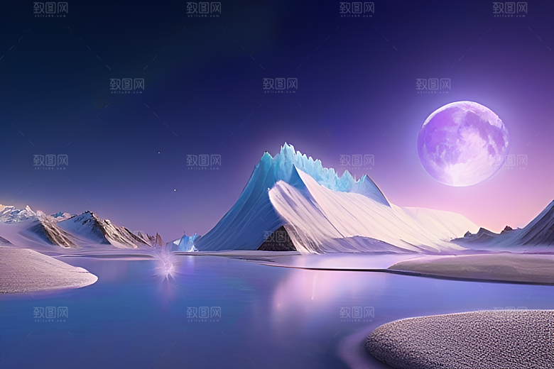 深夜的浪漫海滩冰川与星空的奇幻碰撞