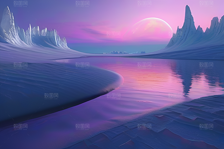 深夜的浪漫海滩冰川与星空的奇幻碰撞