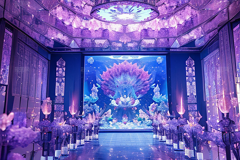 深海童话世界奇幻花海中
