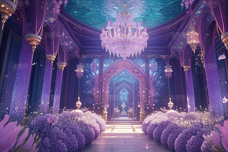 深海花境花朵绽放的奇幻之旅