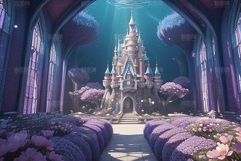 深海花境花朵绽放的奇幻之旅