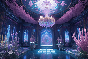 深海花境花朵绽放的奇幻之旅