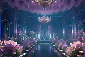 梦幻花海花朵绽放的奇幻世界