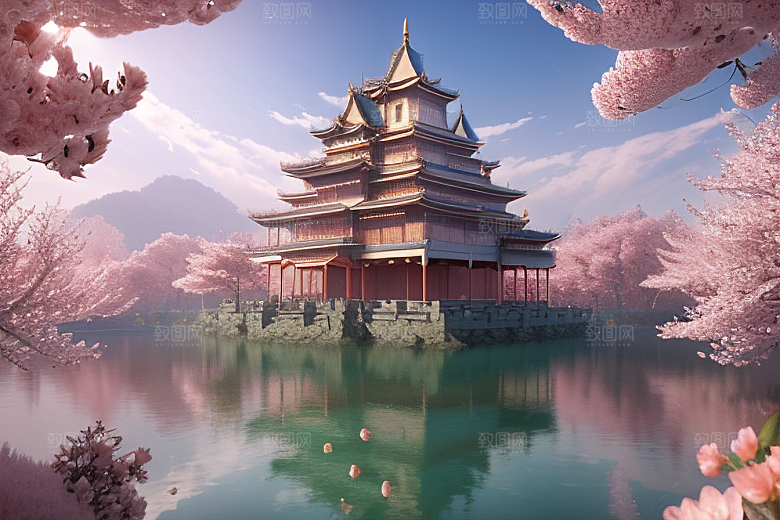 奇幻之旅穿越透明宫殿的桃花世界