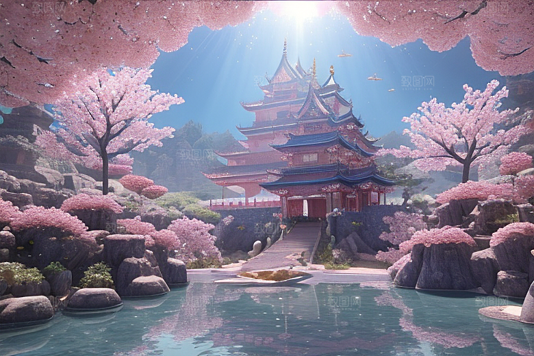 魔法桃花穿越宝藏宫殿的奇幻世界
