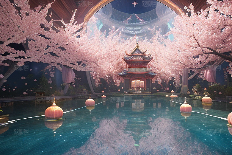 魔法桃花穿越宝藏宫殿的奇幻世界