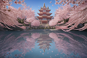 魔法桃花穿越宝藏宫殿的奇幻世界