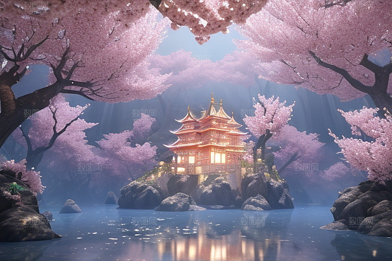 魔法桃花穿越宝藏宫殿的奇幻世界