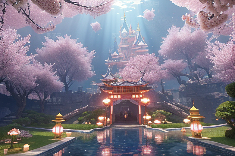 魔法桃花穿越宝藏宫殿的奇幻世界
