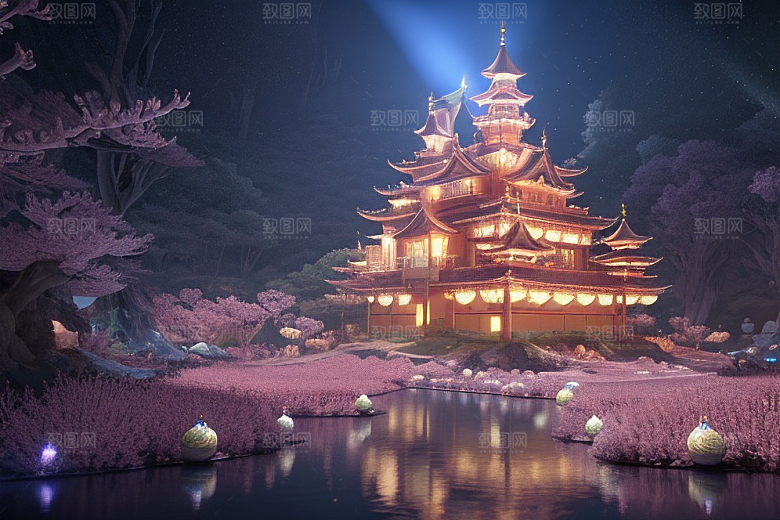 魔法桃花穿越宝藏宫殿的奇幻世界