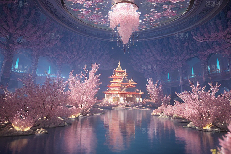 深海之梦穿越桃花宫殿的奇幻之旅