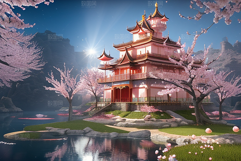 深海之梦穿越桃花宫殿的奇幻之旅