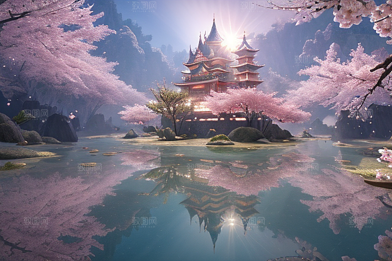 深海之梦穿越桃花宫殿的奇幻之旅