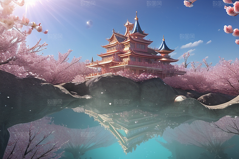 深海之梦穿越桃花宫殿的奇幻之旅
