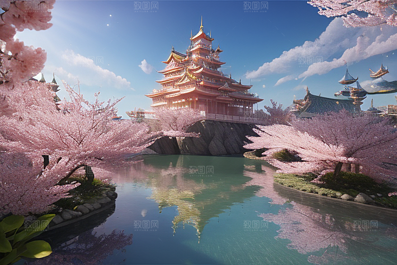 深海之梦穿越桃花宫殿的奇幻之旅