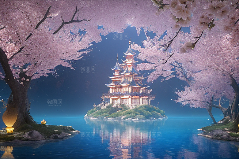 深海之梦穿越桃花宫殿的奇幻之旅
