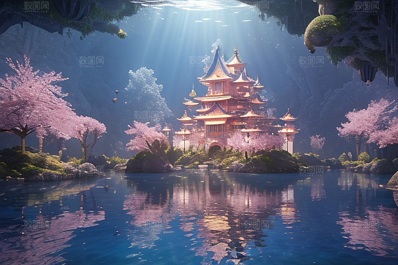 深海之梦穿越桃花宫殿的奇幻之旅