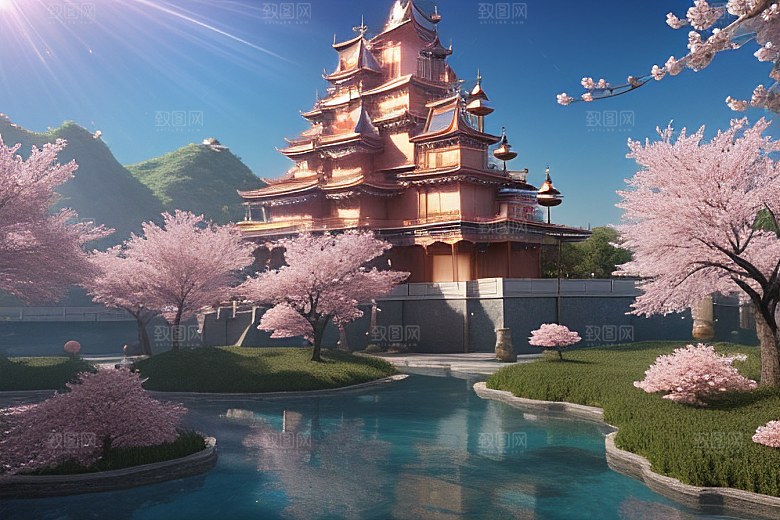 深海之梦穿越桃花宫殿的奇幻之旅