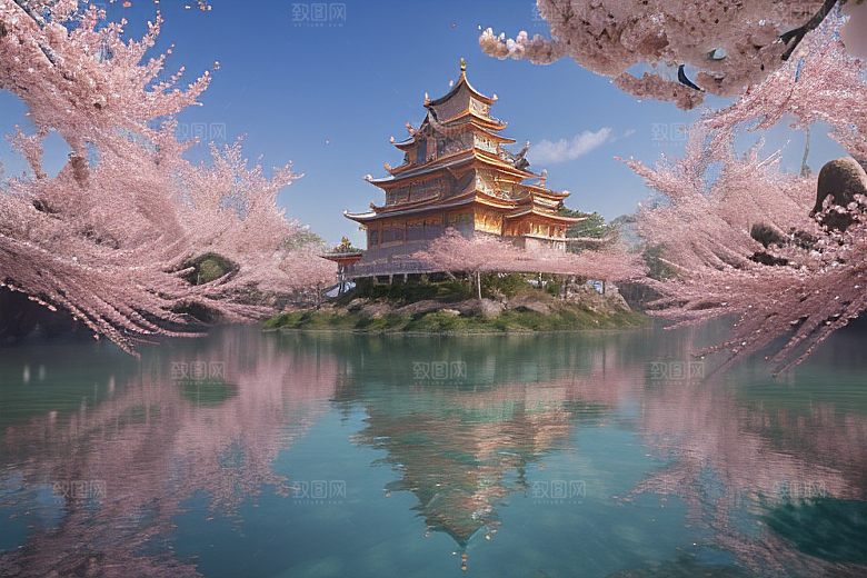 奇幻宝殿穿越透明宫殿的桃花之旅