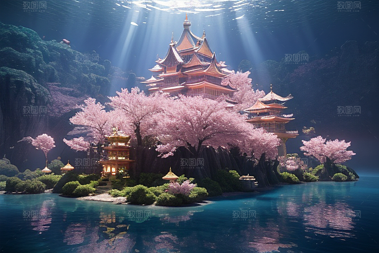 奇幻宝殿穿越透明宫殿的桃花之旅