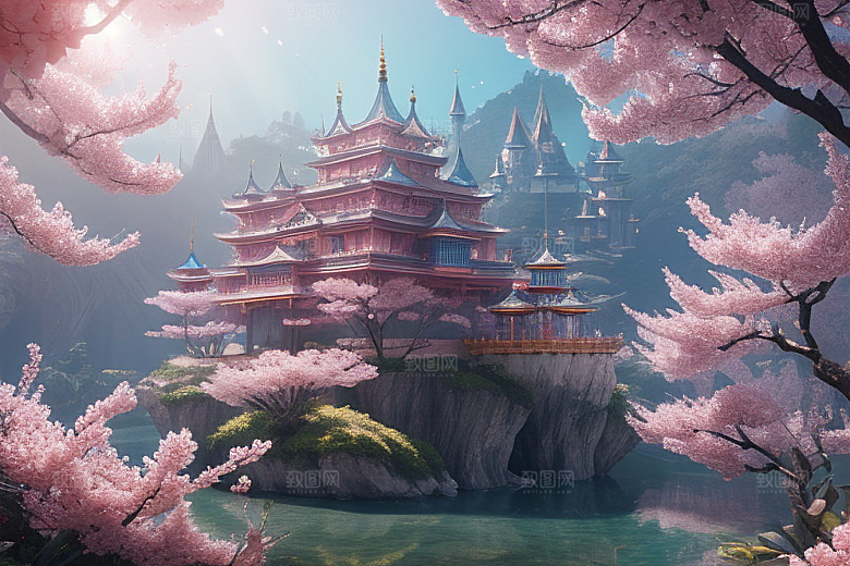 奇幻之旅穿越透明宫殿的桃花世界