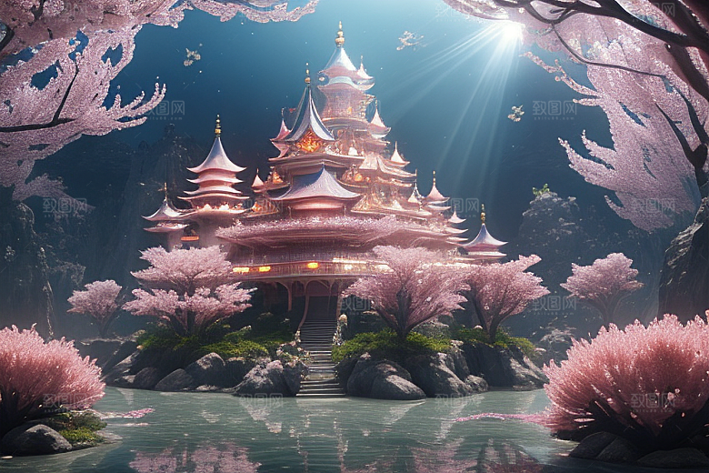 魔法桃花穿越宝藏宫殿的奇幻世界