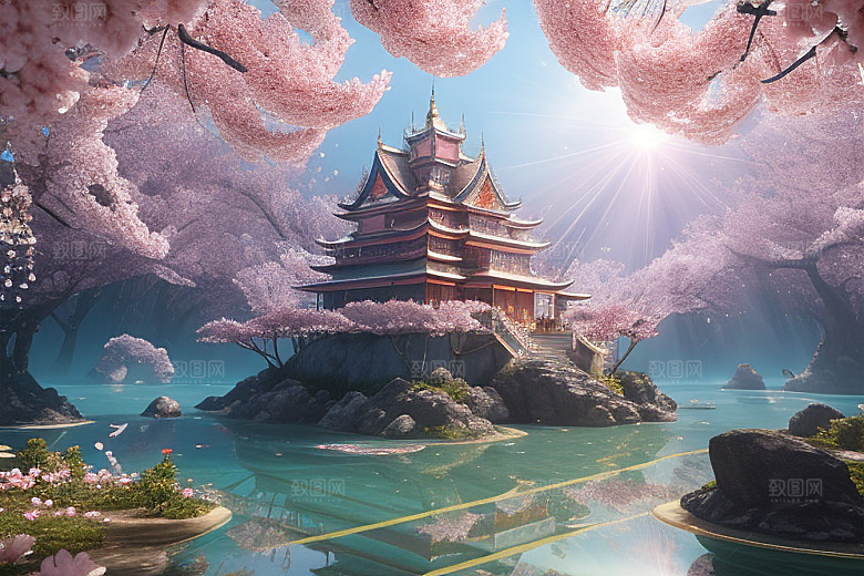 魔法桃花穿越宝藏宫殿的奇幻世界