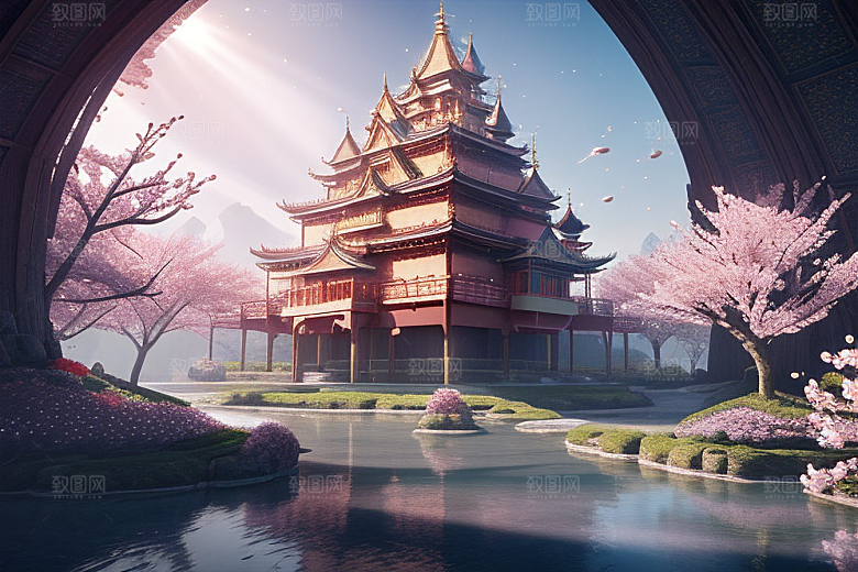 魔法桃花穿越宝藏宫殿的奇幻世界